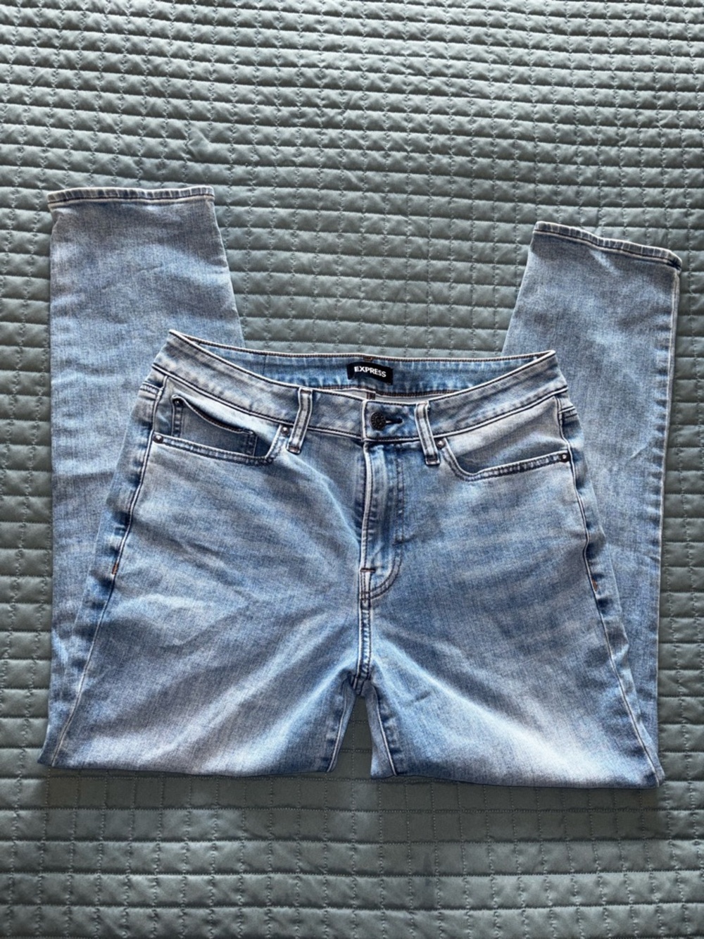 Express Jeans Mens Conscious Edit Blue Denim Stretch Light Wash Size 31 x 30 - Picture 5 of 12